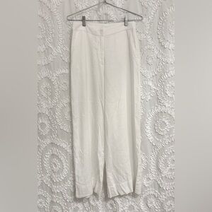 H&M WIDE-LEG LINEN-BLEND PANTS